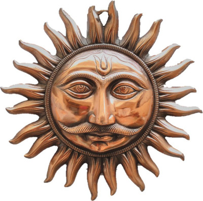 

JaipurCrafts Matel Wall Hanging Of Sun Decorative Showpiece - 32.45 cm(Aluminium, Brown)
