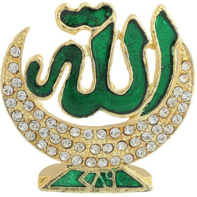 

Aastha Decorative Showpiece - 6 cm(Gold Plated, Green)