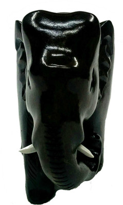 

Ratoomals Wooden Elephant Plain W/T.Side Down Oxod. Decorative Showpiece - 15 cm(Wooden, Brown)