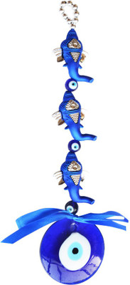 ANJALIKA Feng Shui Evil Eye Protection With Ganesha Head Decorative Showpiece  -  25 cm(Stone, Blue)