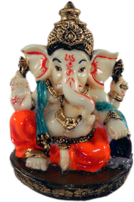 

Morpankh Art Vastu Fengshui Religious Idols of Lord Ganesh Premium Statue Decorative Showpiece - 9 cm(Polyresin, Multicolor)