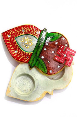 

Purpledip Swastik Decorative Showpiece - 2 cm(Stoneware, White)