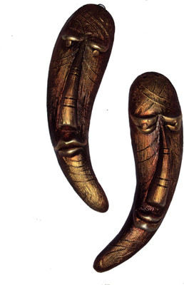 

Hand Artz Terracotta Wall Hanging Hawaian Mask Decorative Showpiece - 26 cm(Terracotta, Copper)