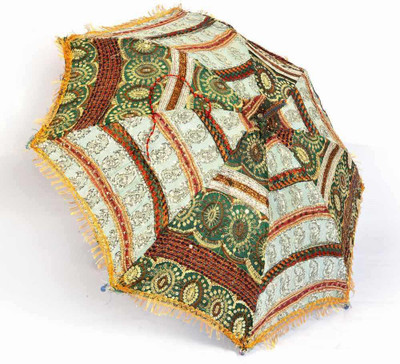 

Creative Handicraft Multicolor Exclusive Ethnic Designer Umbrella Decorative Showpiece - 5 cm(Aluminium, Brown)