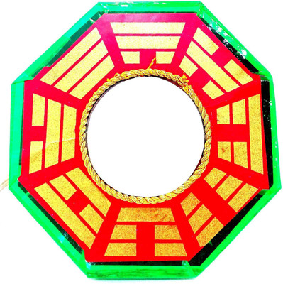 

Starstell Colourful Feng Shui Bagua Mirror Decorative Showpiece - 13 cm(Wooden, Multicolor)