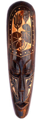 

Art Godaam Coloured figure mask Decorative Showpiece - 50 cm(Wooden, Multicolor)