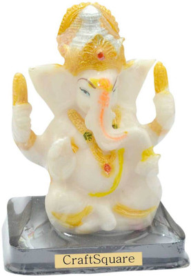 

CraftSquare Ganesh G Decorative Showpiece - 12.6 cm(Polyresin, White)