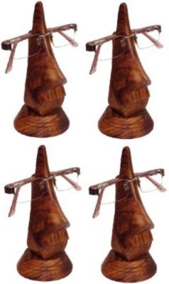 

Onlineshoppee Pack Of 4 Decorative Showpiece - 16.51 cm(Wooden, Brown)