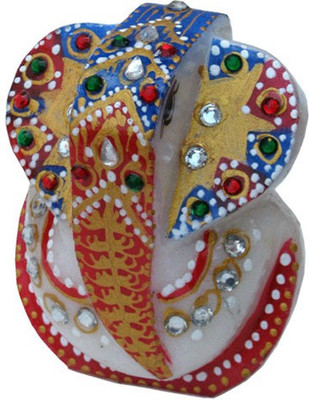 

Chitra Handicraft Marble Ganesh Decorative Showpiece - 6 cm(Stoneware, Multicolor)