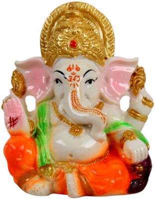 

BuyRudraksha Chaturbhuj Coloured Marble Ganesha Sitting Decorative Showpiece - 7 cm(Polyresin, Multicolor)