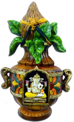 

Anant Divine Kalash Wall & MainDoor Hanging Decorative Showpiece - 24 cm(Polyresin, Multicolor)