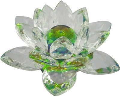 

Shakti Crystal Lotus for Positive Energy Decorative Showpiece - 4 cm(Polyresin, Clear)