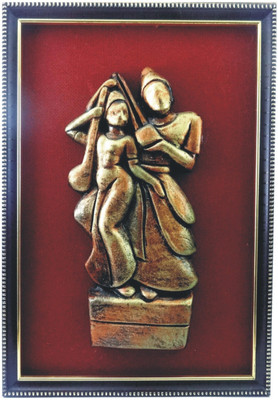 

Amazin Happy Baul Couple Decorative Showpiece - 33 cm(Terracotta, Multicolor)