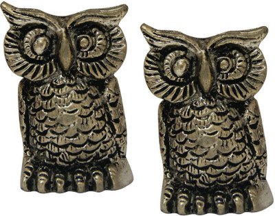

DivyaMantra Owl Set Decorative Showpiece - 5.5 cm(Alloy, Yellow)