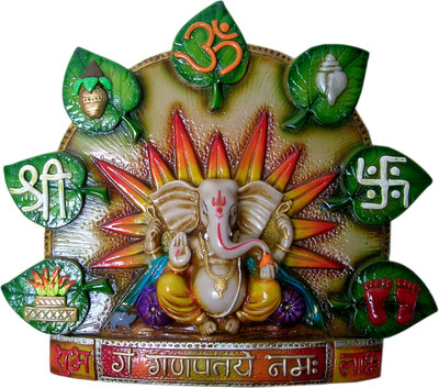 14% OFF on Megifting Seven Leaves Vastu Ganesha Good luck-Wall Hanging Decorative Showpiece - 29 cm(Polyresin, Multicolor) 14% OFF on Megifting Seven Leaves Vastu Ganesha Good luck-Wall Hanging Decorative Showpiece - 29 cm(Polyresin, Multicolor)