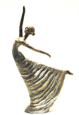 

X-Gift Aramani dancing lady Decorative Showpiece - 32 cm(Polyresin, Multicolor)