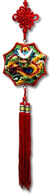 

7 Ocean Feng Shui Dragon Small Size Wall Hanging Decorative Showpiece - 7 cm(Stoneware, Multicolor)