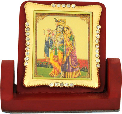 

Leganza Radha Krishna Dashboard Decorative Showpiece - 7 cm(Wooden, Multicolor)