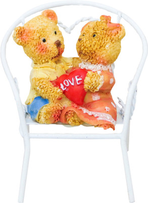 Gods & Gifts Teddy Bear Couple Chair Showpiece - 4.5 cm(Polyresin, Multicolor) available at flipkart for Rs.195
