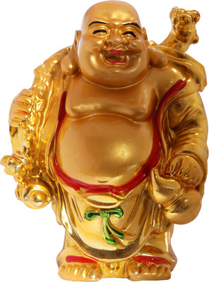 

Oyedeal Feng Shui Laughing Buddha Decorative Showpiece - 11.5 cm(Polyresin, Multicolor)