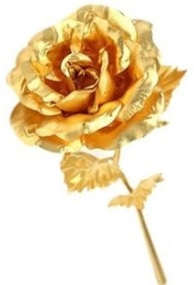 

Tofa 24 Kt Gold Foiled Rose Flower 25 cm Best Gifting Option to show your loved one Decorative Showpiece - 25 cm(Wooden, Gold)
