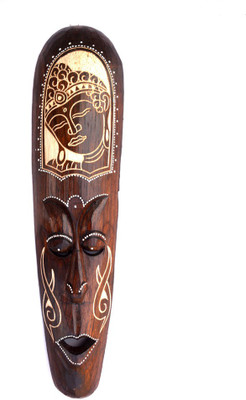 

Art Godaam Coloured figure mask Decorative Showpiece - 50 cm(Wooden, Multicolor)