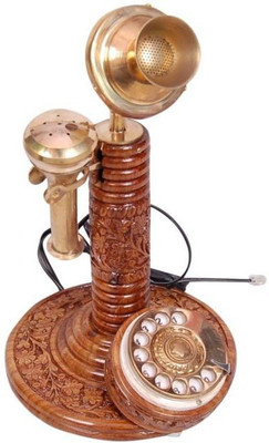 

Onlineshoppee Phone Fully Working. Decorative Showpiece - 38 cm(Wooden, Brown)