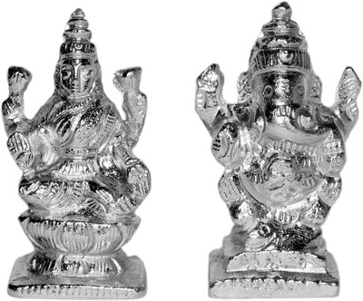 

Real Seed Parad Laxmi Ganesh (Mercury) (85 gm) Decorative Showpiece - 4.2 cm(Silver, Silver)