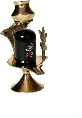

Bgroovy Shivling Decorative Showpiece - 8 cm(Bronze, Gold, Black)