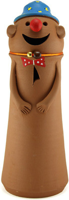 

eKolhapuri Big Smily Face Doll Natural Design Decorative Showpiece - 11.8 cm(Terracotta, Brown)
