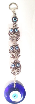 

Evil Eye with metal frog Decorative Showpiece - 23 cm(Polyresin, Alloy, Multicolor)