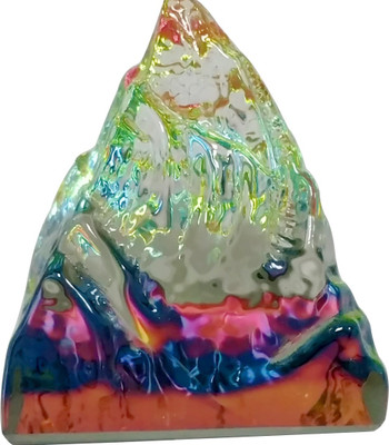 

Starstell Rock Crystal Pyramid- Absorbs Negativity Surrounding You Decorative Showpiece - 7 cm(Crystal, Multicolor)