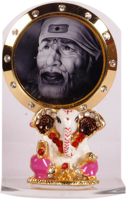 

Sigaram Ganesha & Sai Baba For Car Dashboard, Table or Ofice-Desk, Shops and Homes - K371 Decorative Showpiece - 7 cm(Acrylic, Multicolor)