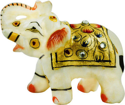

Anshul Fashion Marble Handicraft Home Decor Elephant Decorative Showpiece - 7.5 cm(Stoneware, Multicolor)