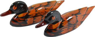 

Reiki Crystal Products Feng Shui Manderin Ducks Pair, Happy Married Life, For Wealth, Power & Protection Decorative Showpiece - 5 cm(Wood, Brown)