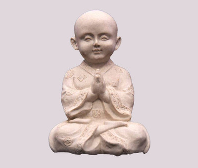

Jisethji Jisethji White Monk Decorative Showpiece - 14 cm(Polyresin, White)
