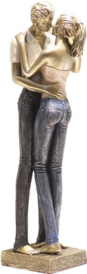 

X-Gift Aramani Valentine love romantic couple Decorative Showpiece - 34 cm(Polyresin, Multicolor)