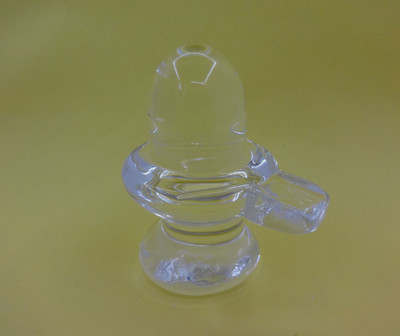 

Sitare 540 ct. Pure Sphatik Crystal Shiva Shivling Decorative Showpiece - 6 cm(Crystal, Clear)