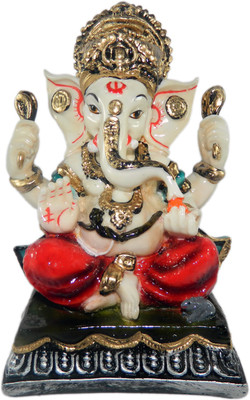

Morpankh Art Vastu Fengshui Religious Idols of Lord Ganesh Premium Statue Decorative Showpiece - 16 cm(Polyresin, Multicolor)