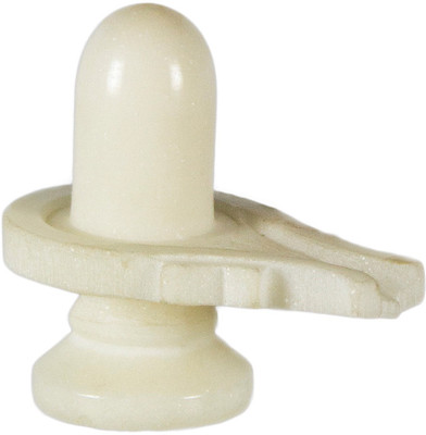 

Garodia Handicrafts Pure Marble Shivling Decorative Showpiece - 9 cm(Marble, White)