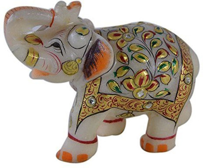 

Anshul Fashion Mable Elephant Decorative Showpiece - 7.25 cm(Stoneware, Multicolor)