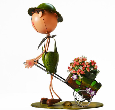 

Artlivo Flower Man Decorative Showpiece - 63 cm(Iron, Multicolor)