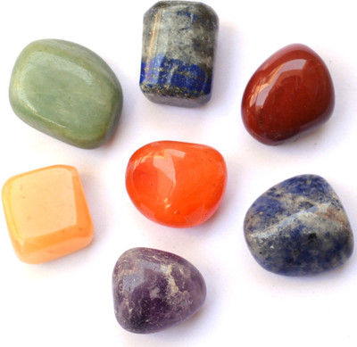 

Reiki Crystal Products 100 % Original 7 Chakra Tumble Stone Kit Not Dyed Charged By Reiki Grand Master & Vastu Expert Decorative Showpiece - 2 cm(Crystal, Multicolor)