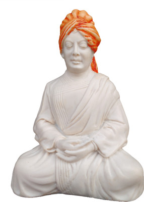 

Shivani Art Swami Vivekanand statue l Hand Made l PolyMarble l Best Gift 5.2" Decorative Showpiece - 13.5 cm(Polyresin, Multicolor)