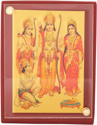 

Leganza Ram Darbar Dashboard Decorative Showpiece - 5 cm(Gold Plated, Multicolor)
