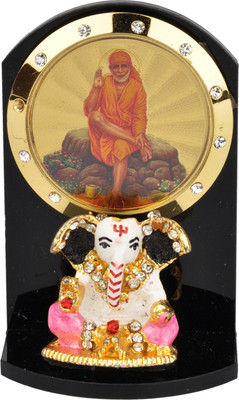 

Riya's Signature Decorative Showpiece - 5 cm(Microfibre, Gold)