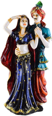 

JaipurCrafts Beautiful Rajasthani Couple Decorative Showpiece - 23 cm(Polyresin, Multicolor)