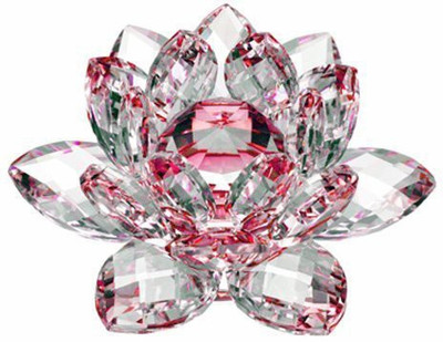 

Varanasi Enterprises High Quality Red Hue Reflection Crystal Lotus Flower with Gift Box Decorative Showpiece - 6 cm(Crystal, Multicolor)