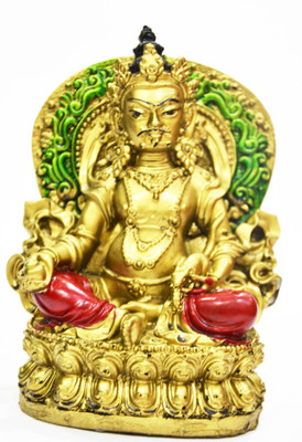 

Anjalika Fengshui Kuber Statue New Decorative Showpiece - 12 cm(Polyresin, Multicolor)