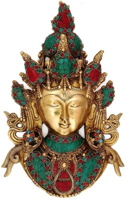 Collectible India Large Tara Buddha Wall Hanging Brass Wall Mount Crown Tara Devi Home Decor Gifts Decorative Showpiece  -  38.75 cm(Brass, Multicolor)